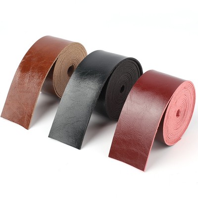 Leather Strap For Leathercrafts Accessories Glossy Surface Leather Strip