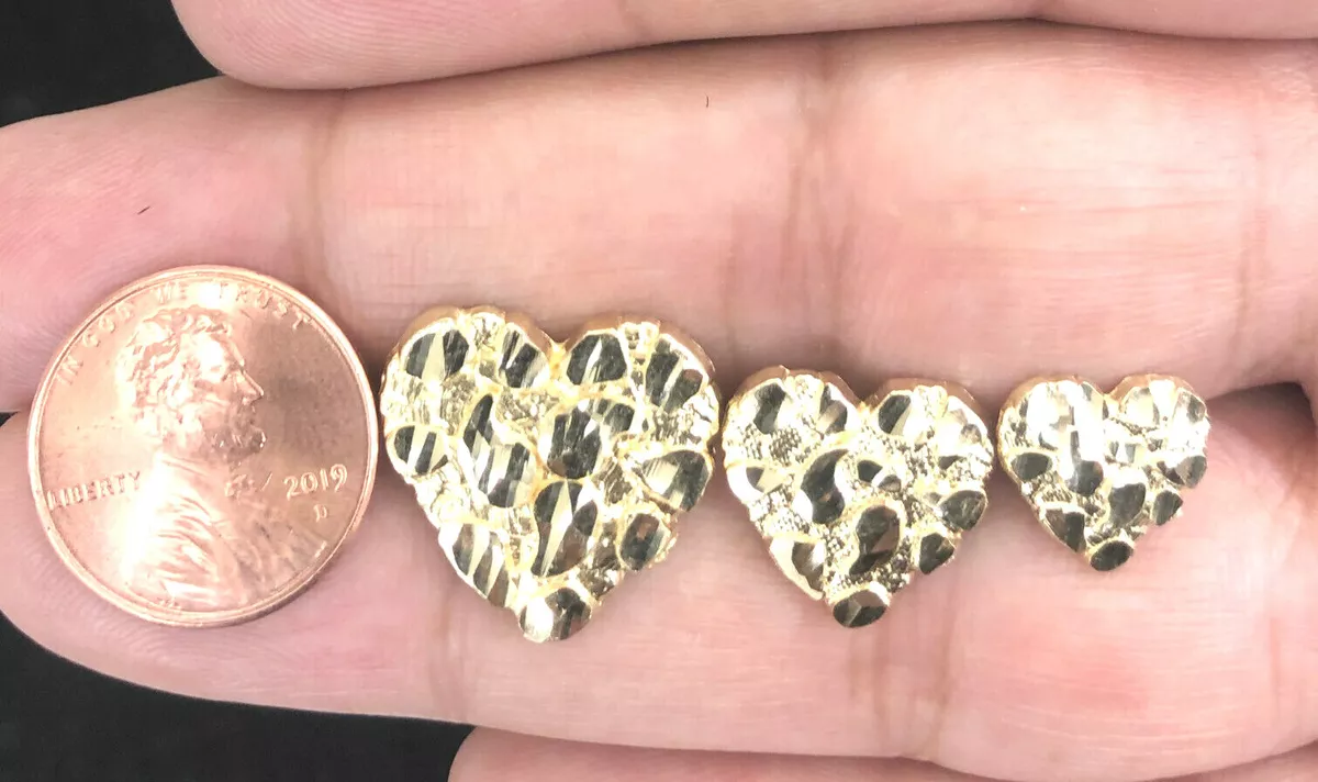 Heart nuggets shop earrings