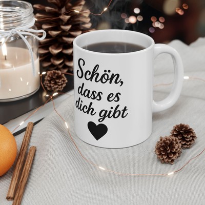 Tasse Schön, dass es dich gibt   liebevolles Geschenk für Herzensmenschen