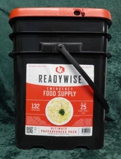 Freeze Dried Food Bucket MRE ReadyWise 132 Servings, Just Add Water, EXP. 2049