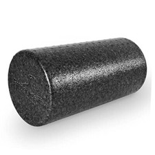 High Density Foam Rollers 24 - inches Long, Firm Full Body Black 12"H x 6"D