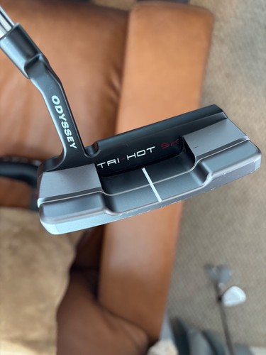 Odyssey Tri Hot 5K Doublewide Putter, 35” Stroke Lab Super Stroke Rh + Cover - Picture 3 of 9