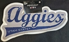 Rico Industries NCAA Utah State Aggies Distressed Shape Cut Pennant