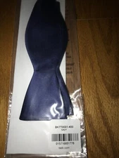 NWT Saddlebred Men's Silk Bow Tie, Navy