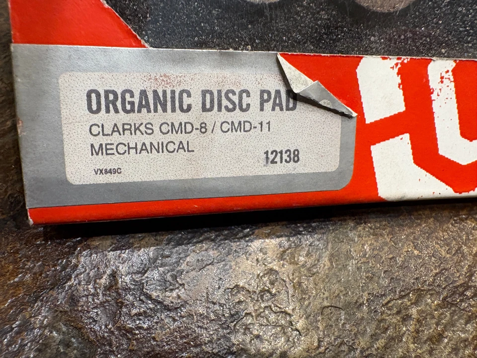 Clarks VX849C Brake Pads Mechanical Disc Organic CMD-8/11f/13455/635 - Image 2 of 2