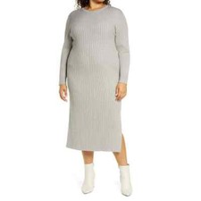 Wayf  X Bff Hollie Tie Back Long Sleeve Ribbed Sweater Dress Women's Size 3X NWT