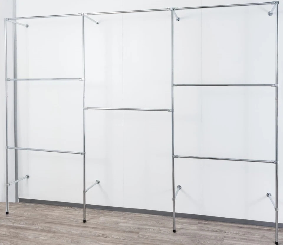 250 cm hoch Wandregal Kleiderstange Keiderregal Wäschekammer Kleiderschrank W.04 - Bild 2 von 4