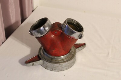 Vintage Fire Department Connection - Straight Y type  5'' x 2-1/2'' x 2-1/2'' 