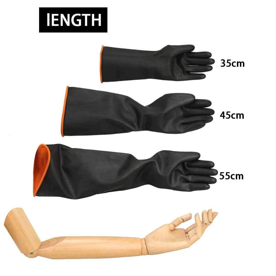 Handschuhe Säurefest Lang，Chemikalien Schutz Handschuhe Säure Und Alkalibeständi - Bild 2 von 4