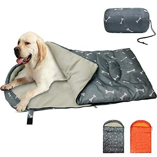 KUDES Dog Sleeping Bag Waterproof Warm Packable Dog Bed Mat with Storage Bag ...