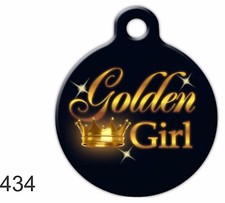 Made In USA Round Pet Tags Custom Engraved ID Tags Dog Tag Cat Cute Golden Girl