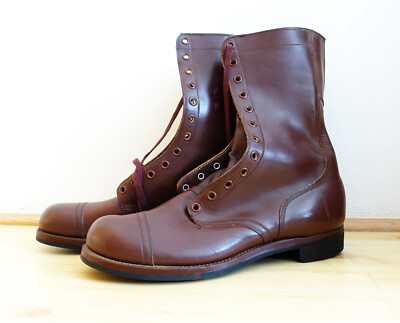 US ARMY M1948 ORIGINAL NOS combat RUSSET jump boots Sz 15 N marked