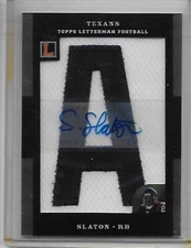 2008 Topps Letterman Patches "A" Autograph #APSS Steve Slaton 6/20