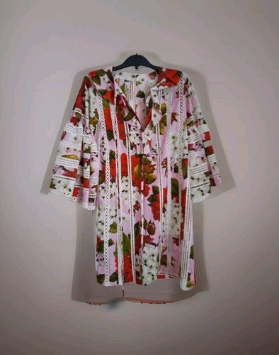 DOLCE & GABBANA ROSE FLORAL EMBROIDERY COTTON SHORT DRESS . SIZE IT 38 / UK 6 - Picture 3 of 19