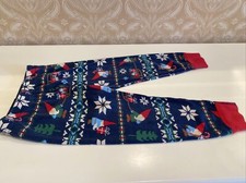 Hanna Andersson Toddler Size 3T Blue/ Red/ Green Christmas Santa Pajama Pants