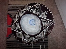 VINTAGE MEXICAN SOMBRERO XXXXX PIGALLE WINE WHITE ABOUT 14" ACROSS. NEW