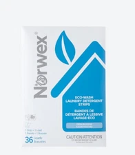 NEW Norwex Eco-Wash Laundry Detergent Strips 36-72 Loads Fresh Blossom