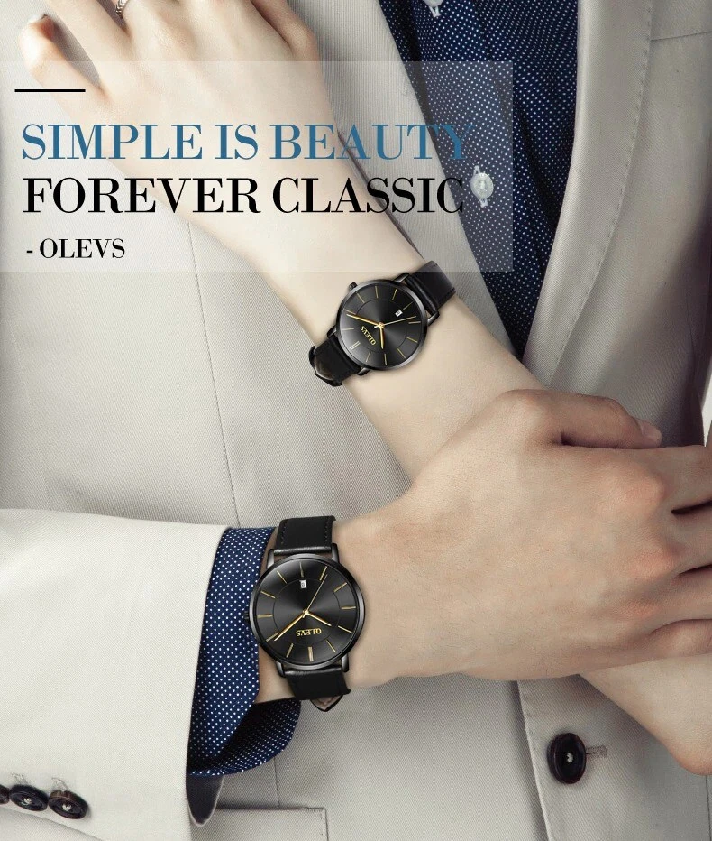 Beautiful Black Watch - Classic & Luxury Fashion Watches