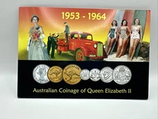 Sherwood 1953 1964 Set Australian Coinage Queen Pre-Decimal  Coins (Ms250726/B)