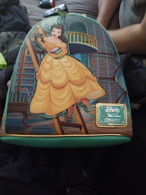 NWT Loungefly Disney Beauty and the Beast Belle Library Mini Backpack