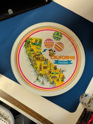 Disneyland - California State Map 10.75'' Tin Serving Tray Plate (Disney)