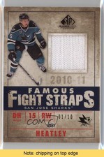 2010 SP Game Used Edition Famous Fight Straps 1/10 Dany Heatley #FS-DH READ 2d8
