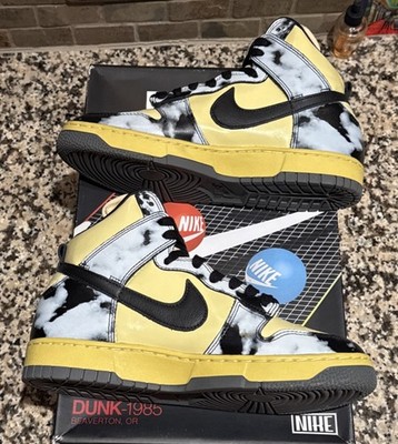 Size 8 - Nike Dunk 1985 High Black Acid Wash
