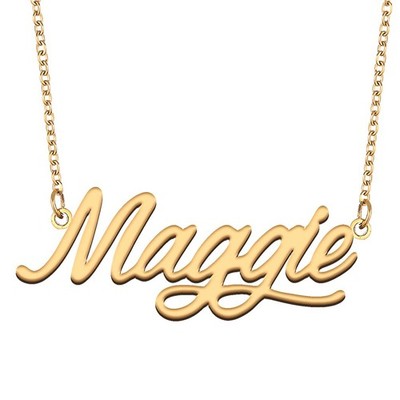Maggie Namenskette Geschenk für ihre Freundin Fans Geburtstag Hochzeit Weihnachten Par