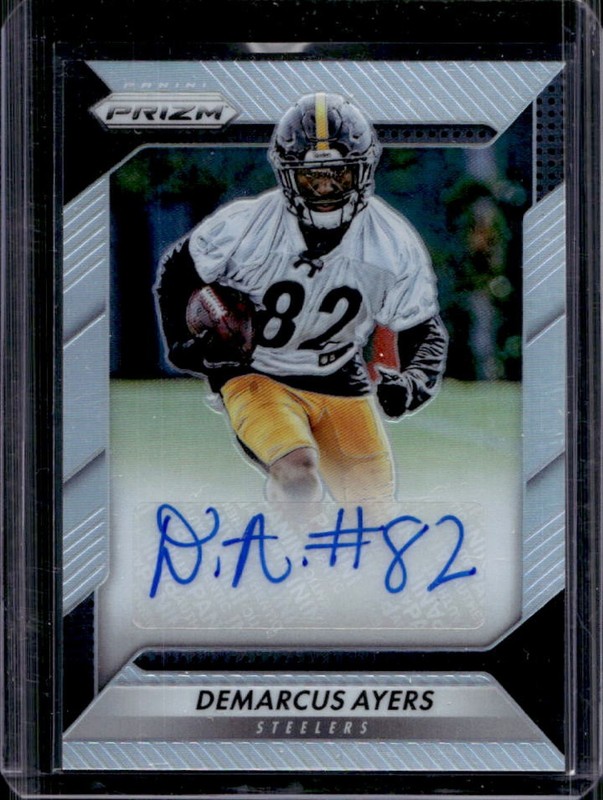 2016 Panini Prizm Demarcus Ayers Auto Silver RC #RA-DAY Steelers Rookie