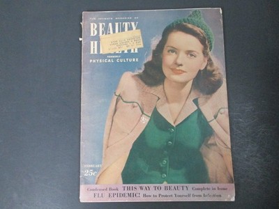 Beauty and Health Magazine February 1942 Flu Epidemic Book Maybelline