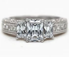 2CT Heat Treated Moissanite 925 Sterling Silver Ring Jewelry Sz 6,7,8,9 MB2