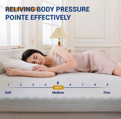 3 Inch Memory Foam Mattress Topper King Size Bed-7.5cm Thickness Mattress Topper - Picture 2 of 4