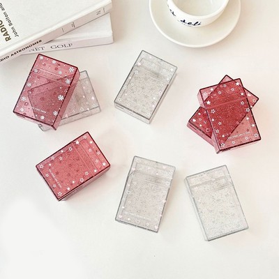 Transparente Plastik Kartenbox Mit Klappdeckel Für Sammelkarten Und Speicherkart