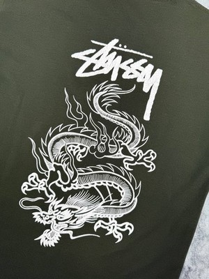 90s OLD メルカリ - 紺タグ USA製 S ロンT SSリンク ドラゴン Stussy Old 90s 龍　ロンT STUSSY トップス