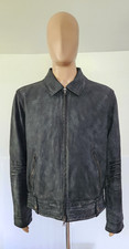 John Varvatos Grey Keanu Jacket Mens Soft Lamb Leather Size 56 / X-Large