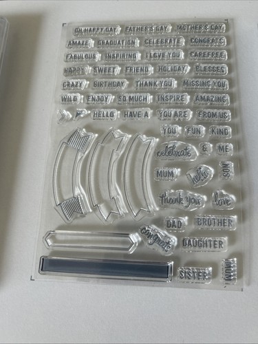 Stampin' up! BANNER RIFLESSIVI Set di francobolli e frasi punzonate - Foto 3 di 6