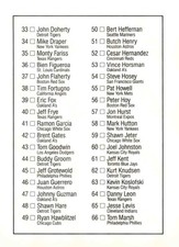 1992 Donruss The Rookies #131 Checklist