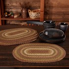Placemats Tea Cabin Jute Rustic 12x18 Set of 6 Oval Braid Table Decor VHC Brands