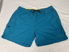 Tommy Bahama Relax Swim Trunks Mens XL Blue Elastic Waist Shorts Marlin Logo