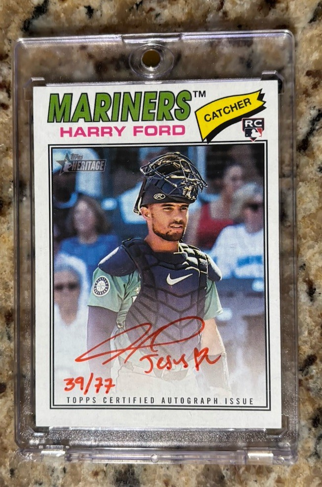2026 Topps Heritage Harry Ford Real One Red Ink Auto  /77 “Jesus Loves U”