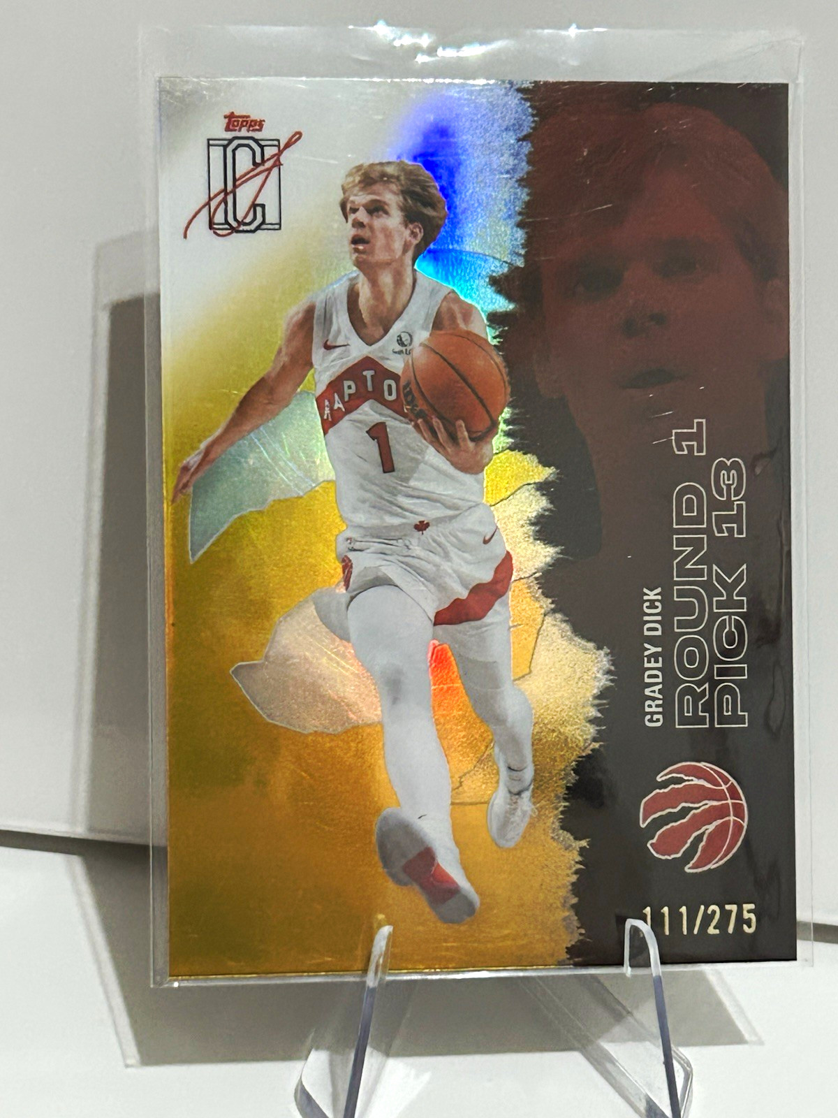 Topps 2025-26 Signature Class Gradey Dick #6 Yellow Refractor /275