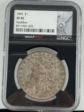 1893 P MORGAN DOLLAR $1 NGC XF45 NICE DETAILS TOUGH DATE Vaultbox