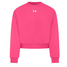 Girl's Under Armour Rival Fleece Pullover Sweatshirt Pink Size Small MSRP 35