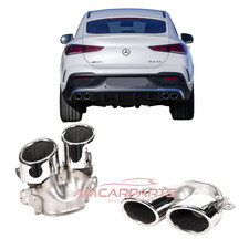 MERCEDES GLE W167 C167 2018-2023 Chrome GLE53 Style Exhaust Tail Pipes Tips UK