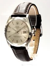 Mens VINTAGE Rolex Oyster Perpetual Date Stainless Steel Silver Dial 34mm Watch