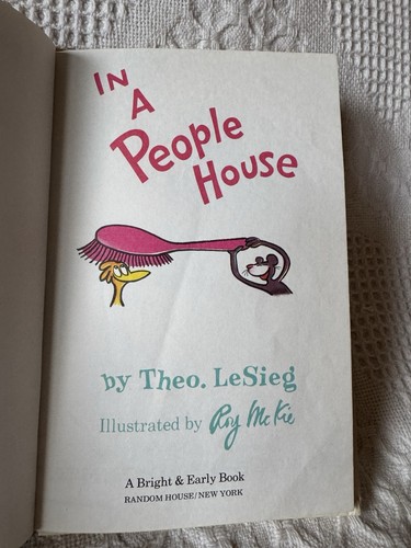 Dr Seuss Book In a People House 1st Edition Book Club 1972 Vintage - Picture 8 of 12