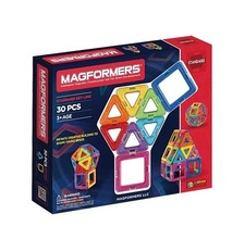 Magformers Rainbow Magnetic Construction Set, 30-Piece 63076