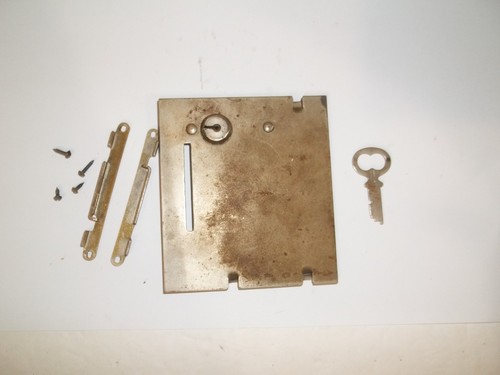 Antique National Cash Register Gold Coin Cover w/Screws & Key NCR