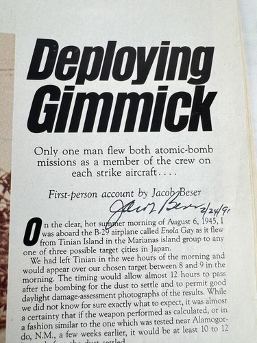 Original WW2 Photos Nagasaki Atomic Bomb 1945 Enola Gay Crew Autographs Ephemera - Picture 7 of 10