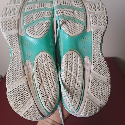 Asics Netburner Shield FF Shoes Womens Size 10.5 White/Mint Trainers Sneakers - Picture 12 of 15